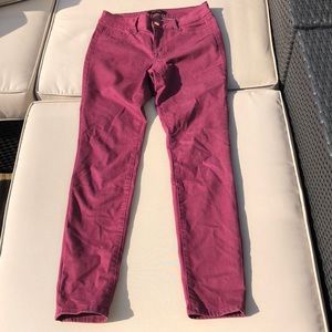 Charlotte Russe Refuge Maroon Size 2 Skinny Jeans